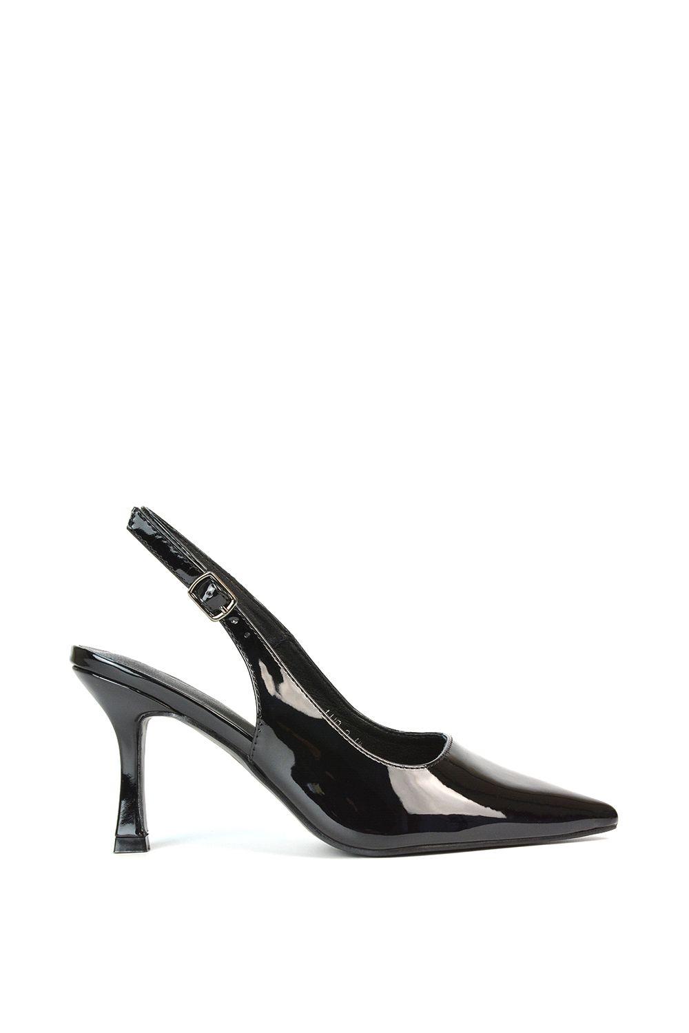 'Valerie' Stiletto High Heel Closed Toe Slingback Court Shoes by XY LONDON
