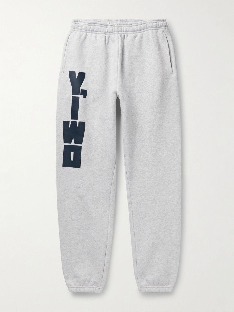 Tapered Logo-Print Cotton-Jersey Sweatpants by Y,IWO