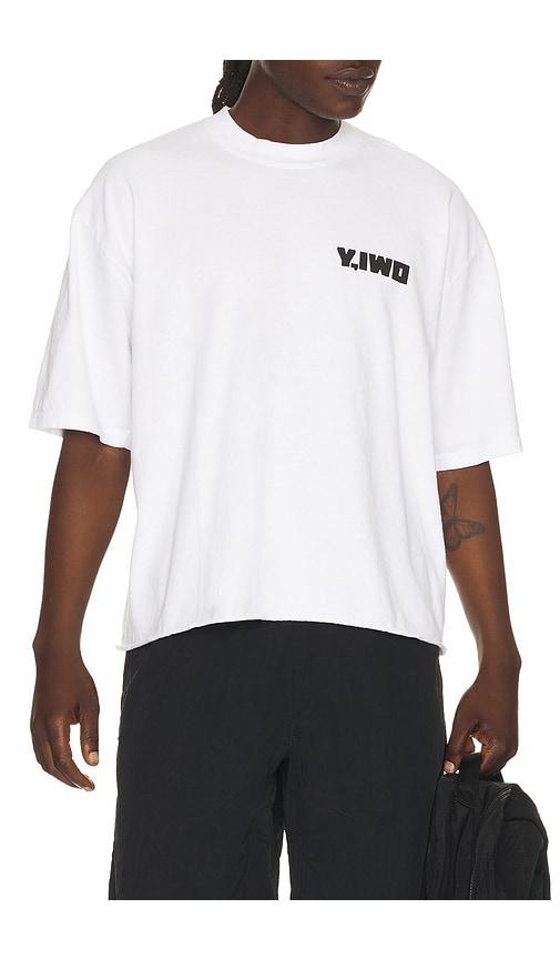 Y,IWO Big Boy Club Crop Tee in White by Y,IWO
