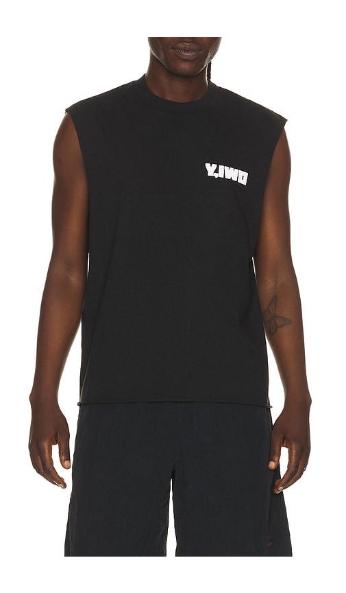 Y,IWO Hardwear Cap Sleeve Tee in Black by Y,IWO