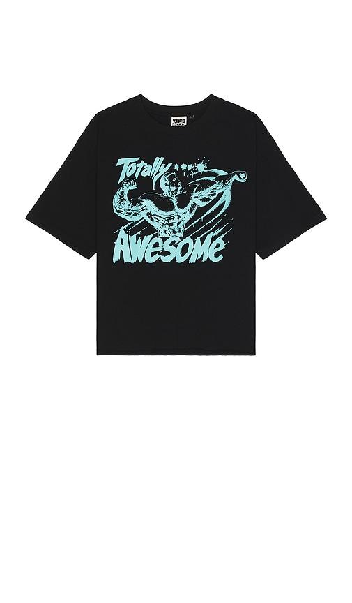 Y,IWO Totally Awesome Crop Tee in Black by Y,IWO