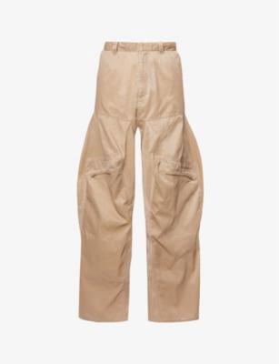 Branded wide-leg relaxed-fit woven trousers by Y/PROJECT