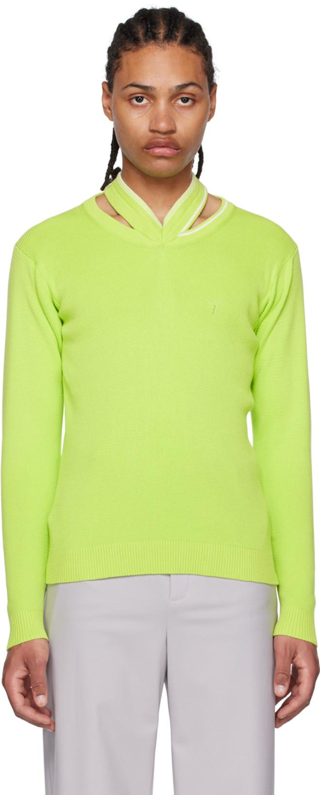 Green Cutout Sweater by Y/PROJECT