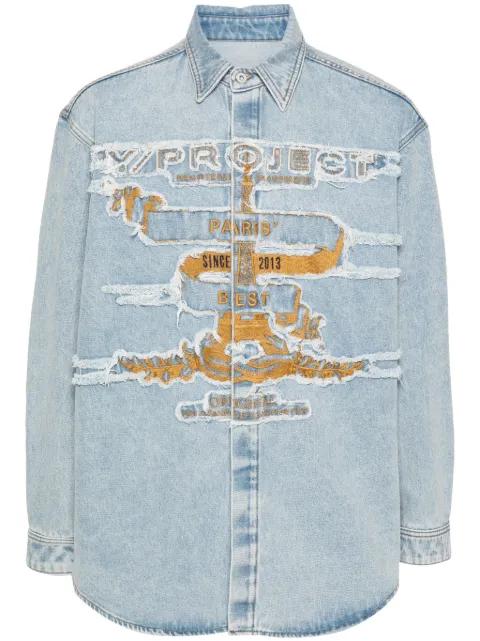 Paris Best Patch Denim Shirt Blue "Blue" by Y/PROJECT