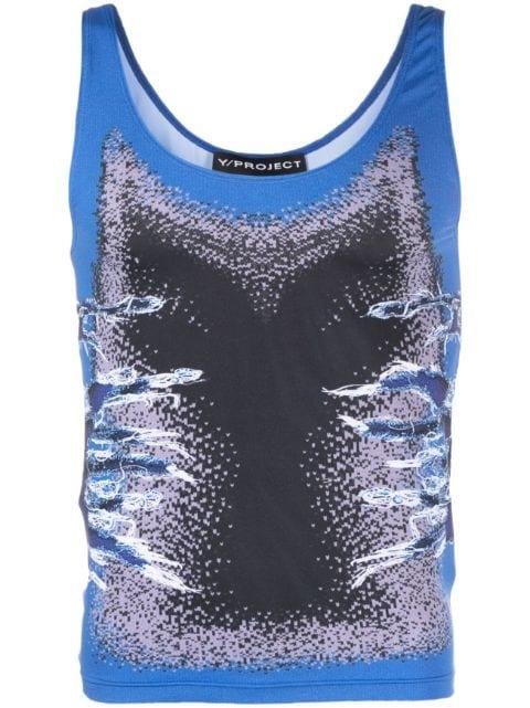 Whisker-print tank top by Y/PROJECT