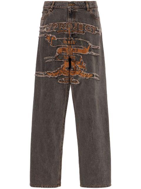 distressed straight-leg jeans by Y/PROJECT
