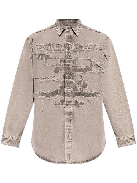 frayed denim shirt by Y/PROJECT