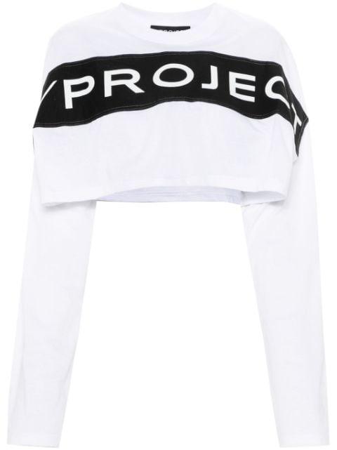logo-appliqué cropped T-shirt by Y/PROJECT