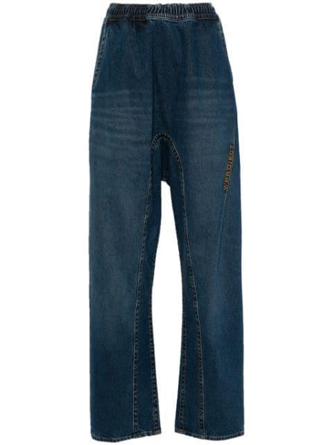 logo-embroidered jeans by Y/PROJECT