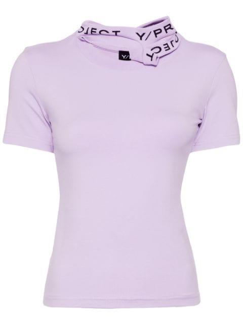 logo-print collar jersey T-shirt by Y/PROJECT