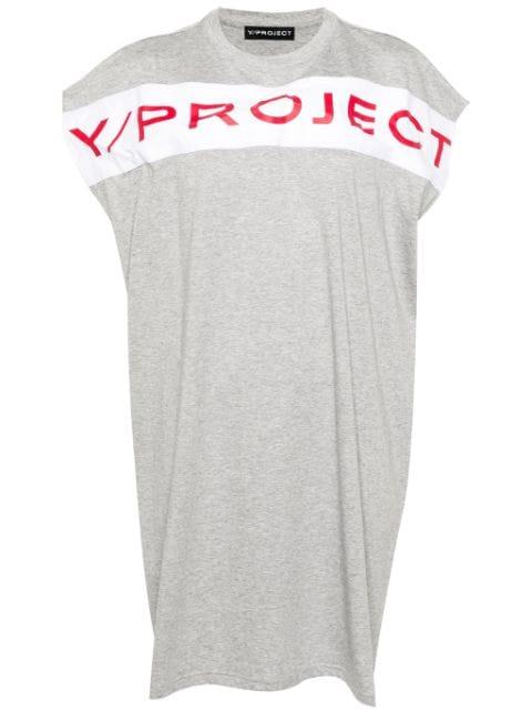 logo-print cotton dress by Y/PROJECT