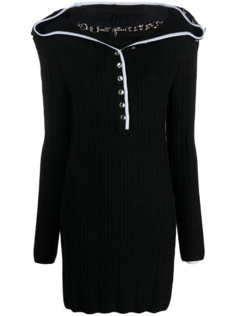 ruffle-collar merino wool minidress by Y/PROJECT