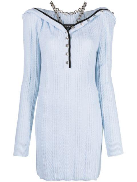 ruffle-collar merino wool minidress by Y/PROJECT