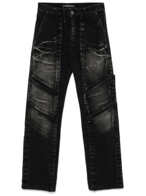 touch-strap multi-panel jeans by Y/PROJECT