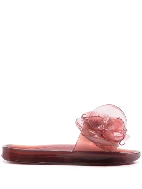 x Melissa floral-appliqué flat slides by Y/PROJECT