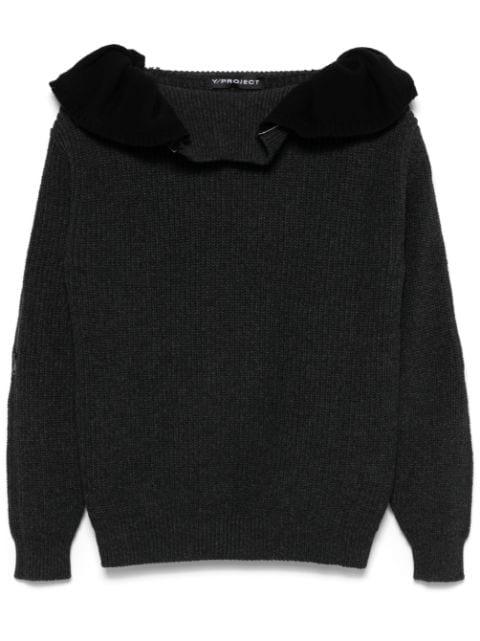 zip hoodied sweater by Y/PROJECT