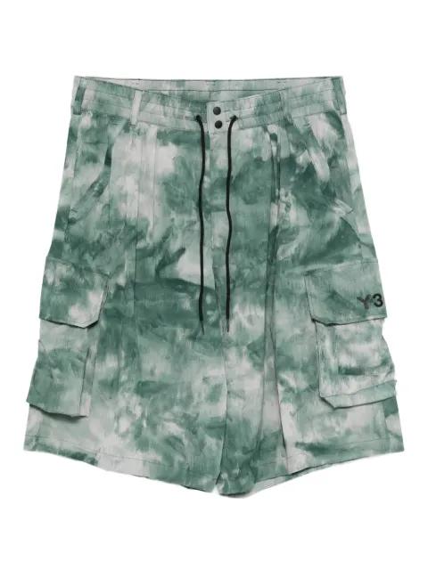 Aop cargo-pocket pleated shorts by Y3