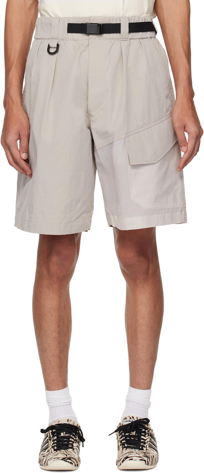 Beige UT Wideleg Cargo Shorts by Y3