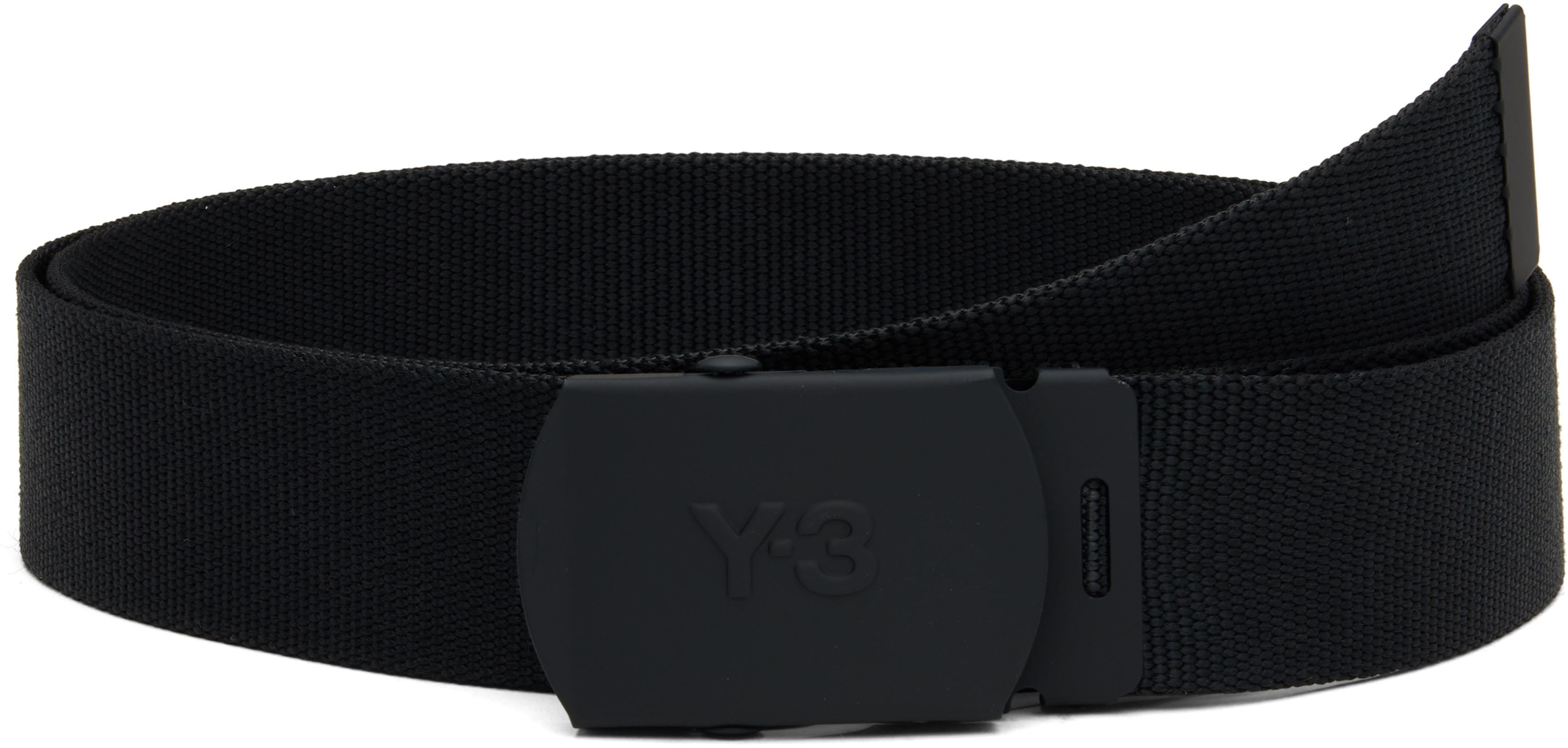Black Classic Logo Belt by Y3