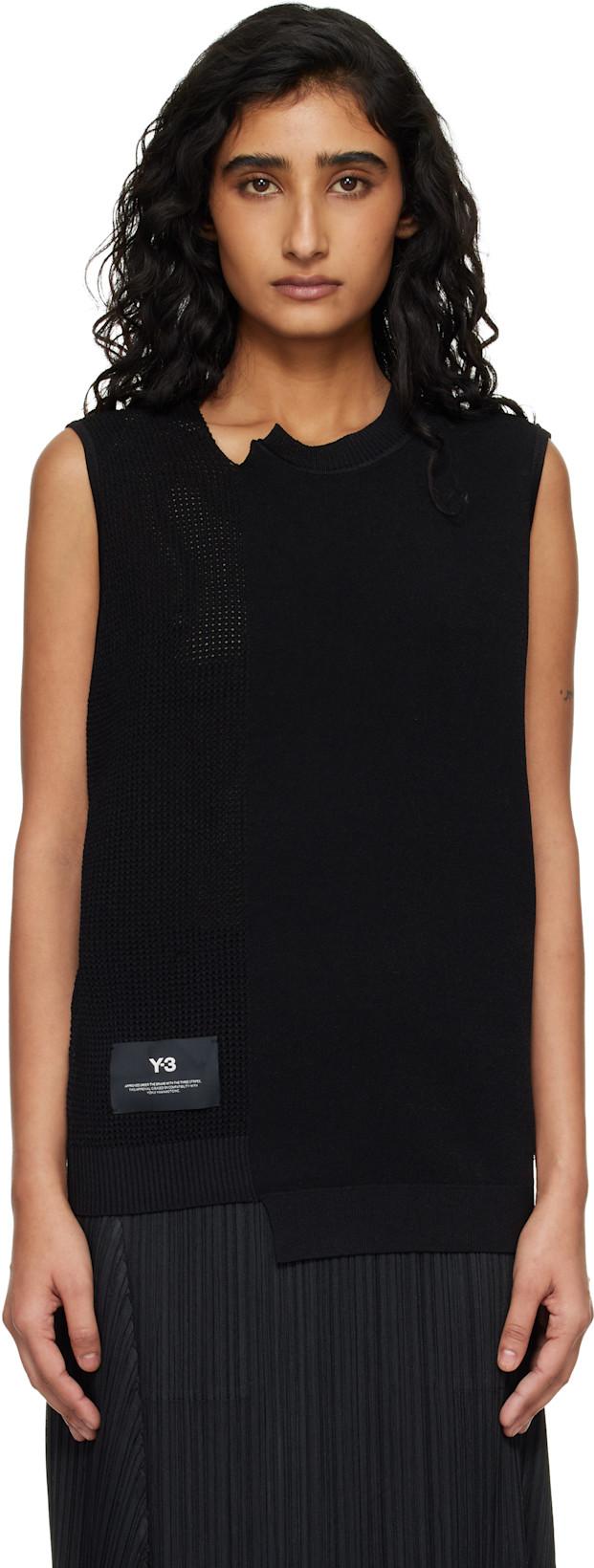 Black Gfx Knitted Sweater Vest by Y3