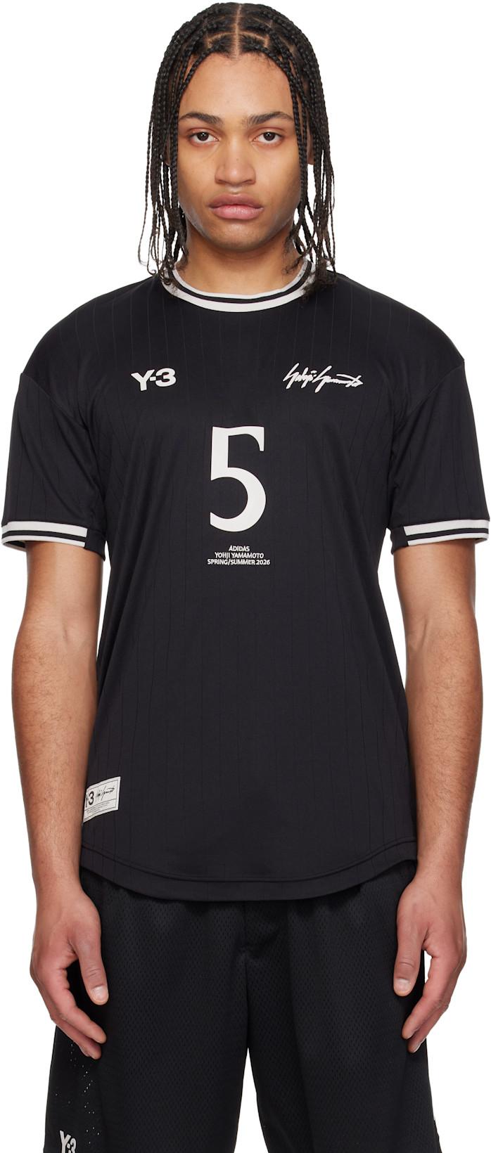 Black Jude Bellingham Soccer Short Sleeve Jersey by Y3