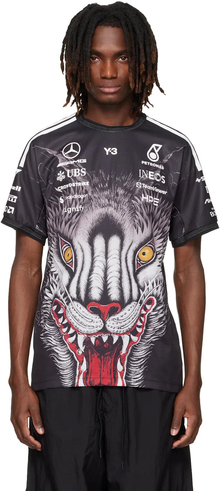 Black Mercedes-AMG F1 Edition Driver T-shirt by Y3