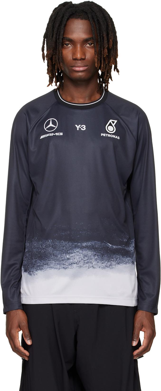 Black Mercedes-AMG F1 Edition Mechanics Jersey T-shirt by Y3