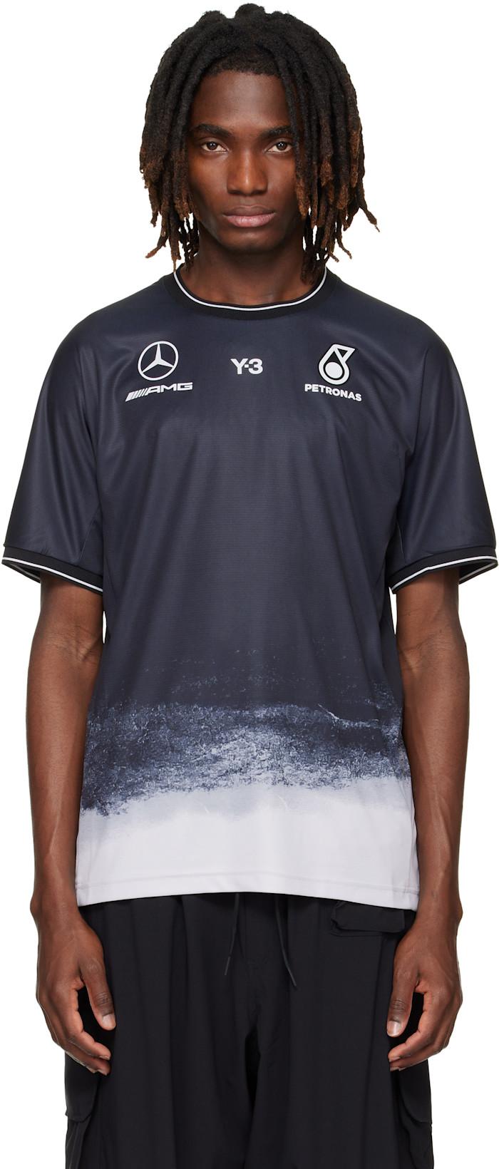 Black Mercedes-AMG F1 Edition Mechanics Jersey T-shirt by Y3