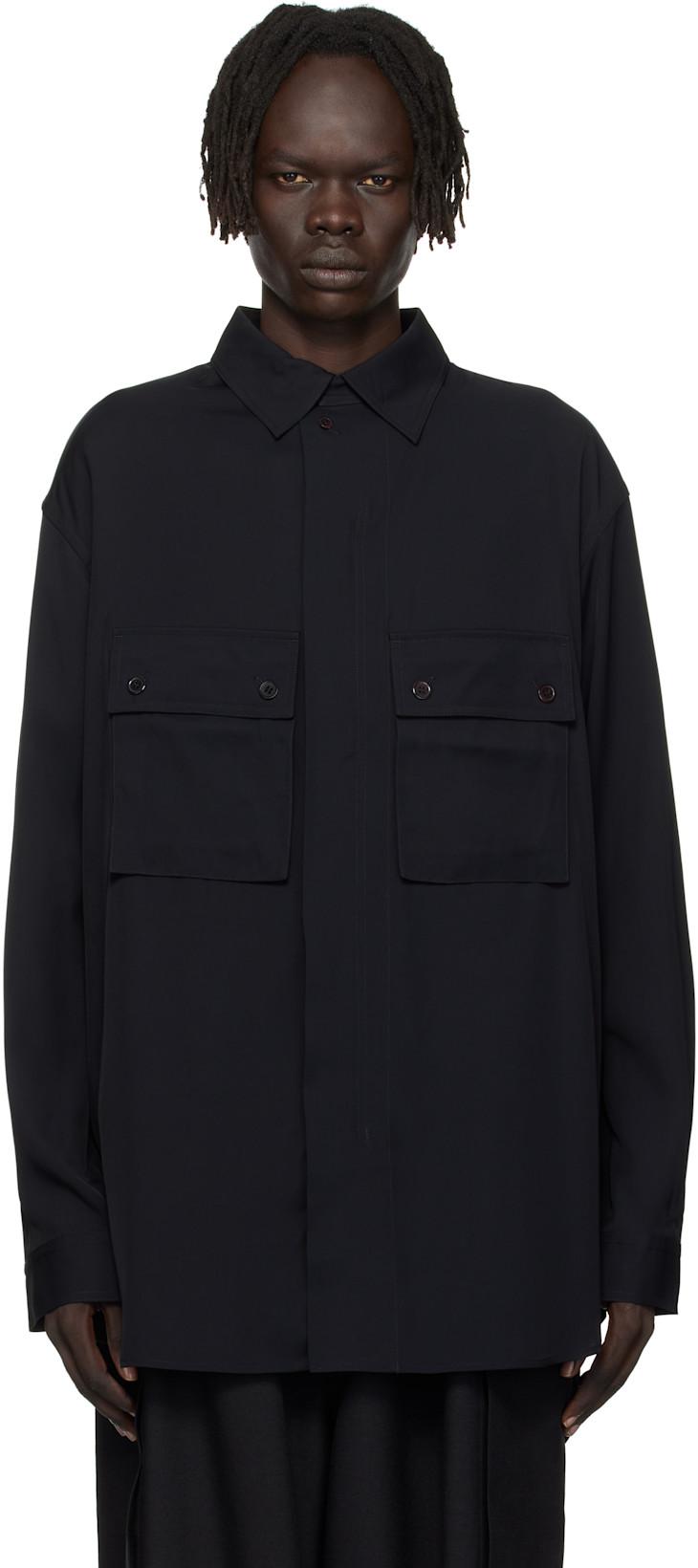 Black Rayon Twill Shirt by Y3