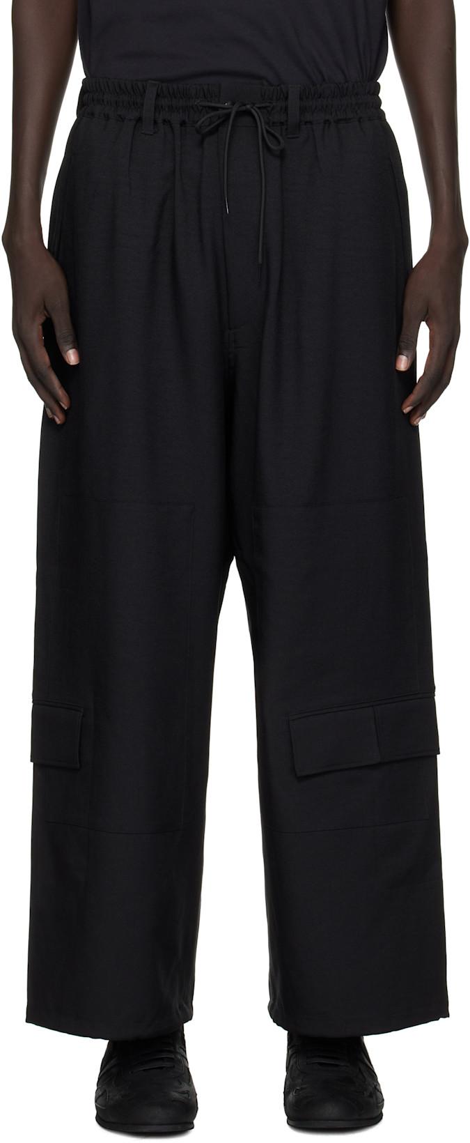 Black Sport Uniform Straight Leg Cargo Pants by Y3