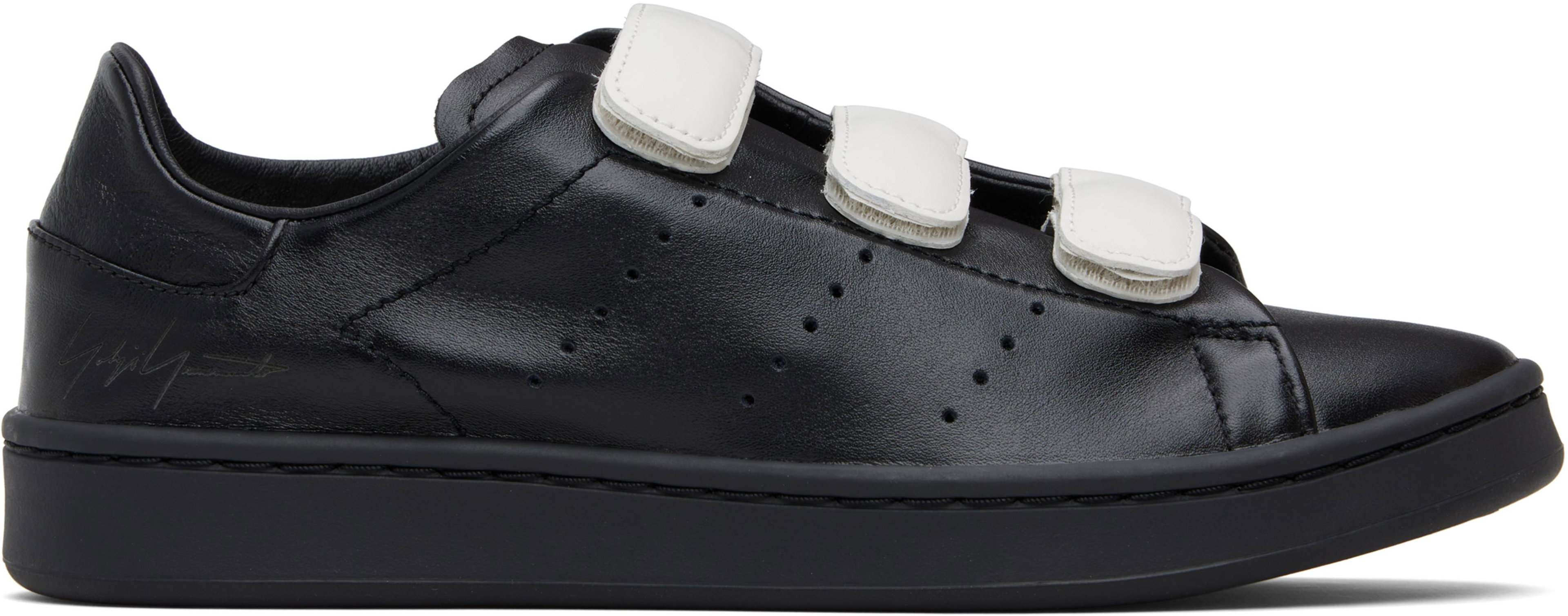 Black Stan Smith Hook-And-Loop Sneakers by Y3