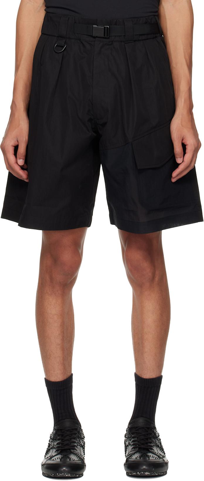 Black UT Wideleg Cargo Shorts by Y3