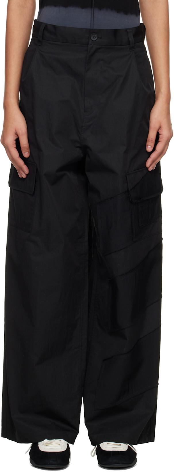 Black Wide Cargo Pants by Y3