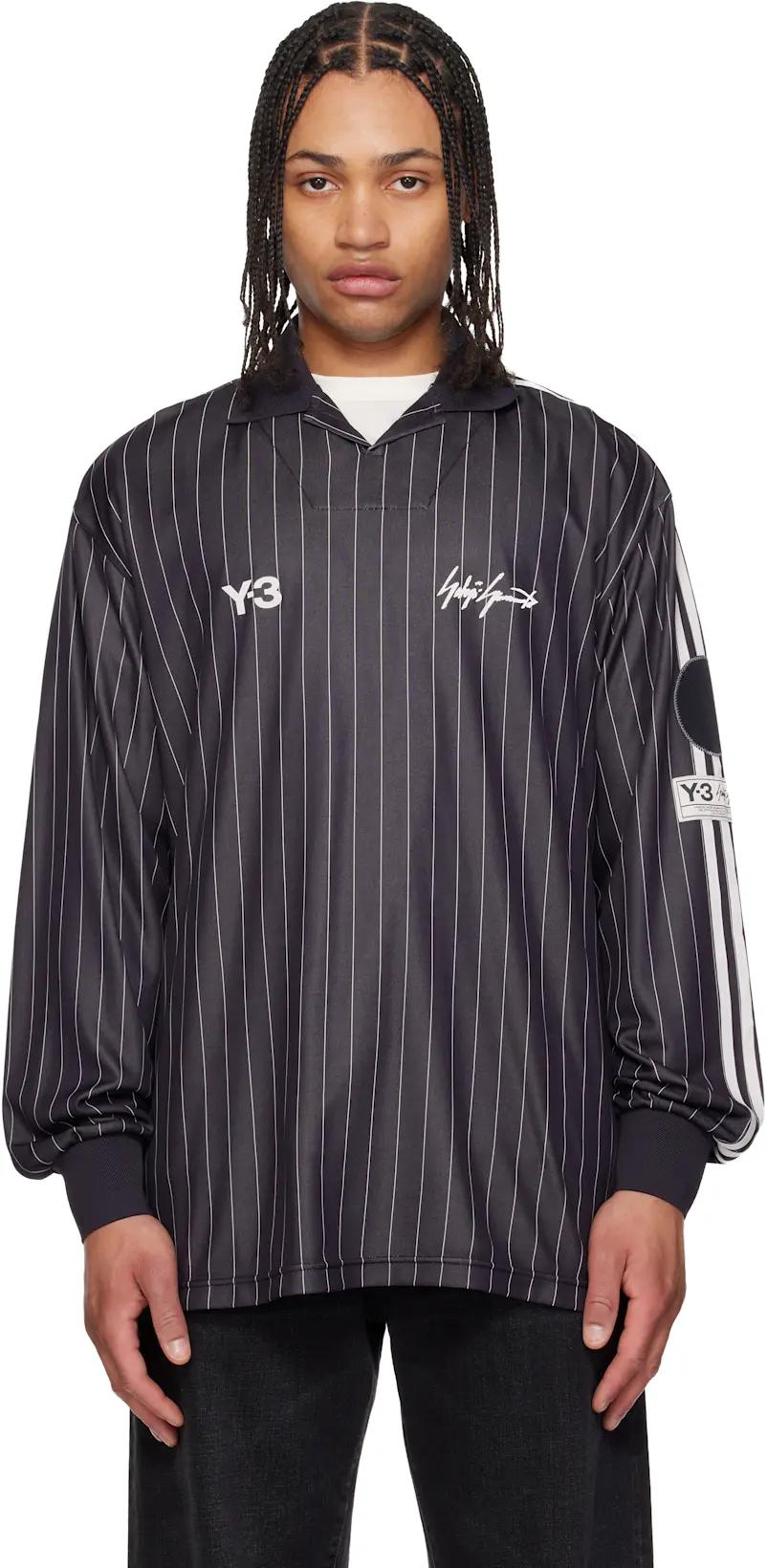Black Zinedine Zidane Soccer Long Sleeve Jersey T-shirt by Y3