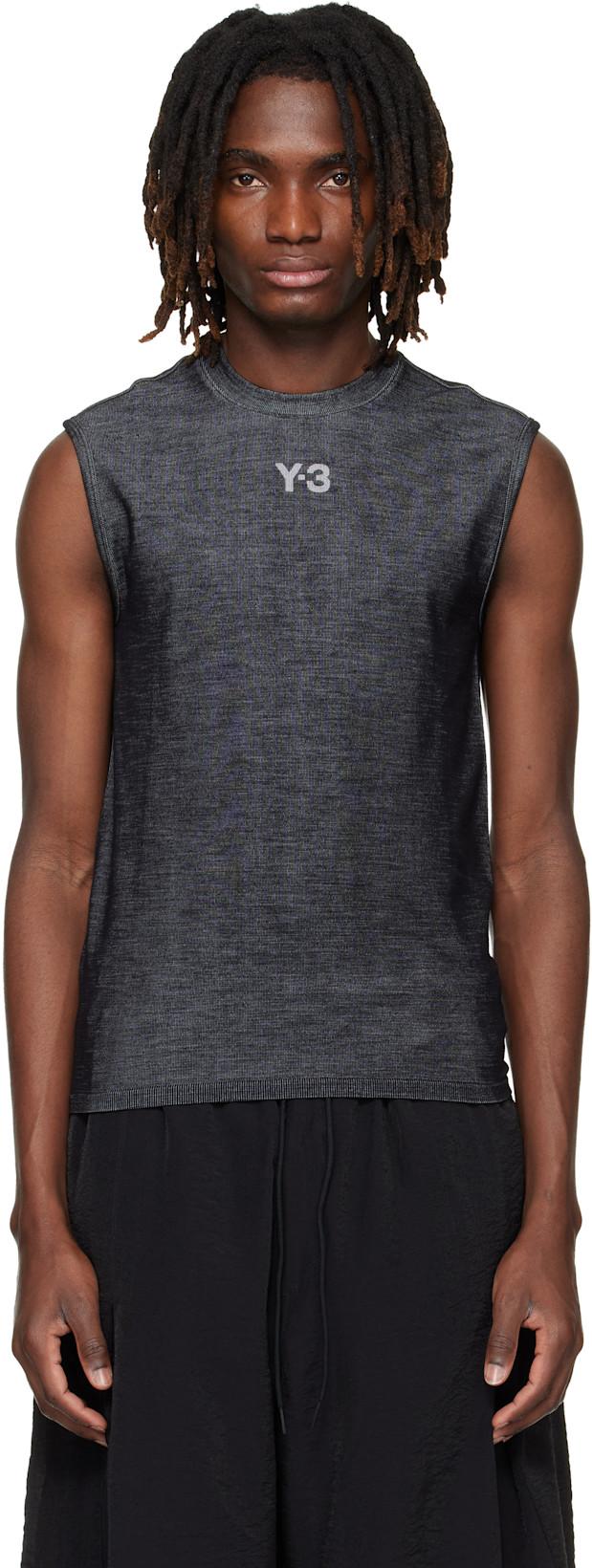 Black & Gray Mercedes-AMG F1 Edition Engineered Tank Top by Y3