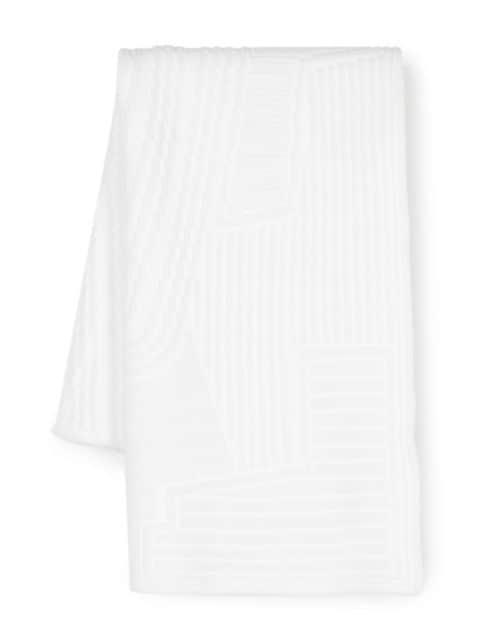 Engineered debossed-logo scarf by Y3