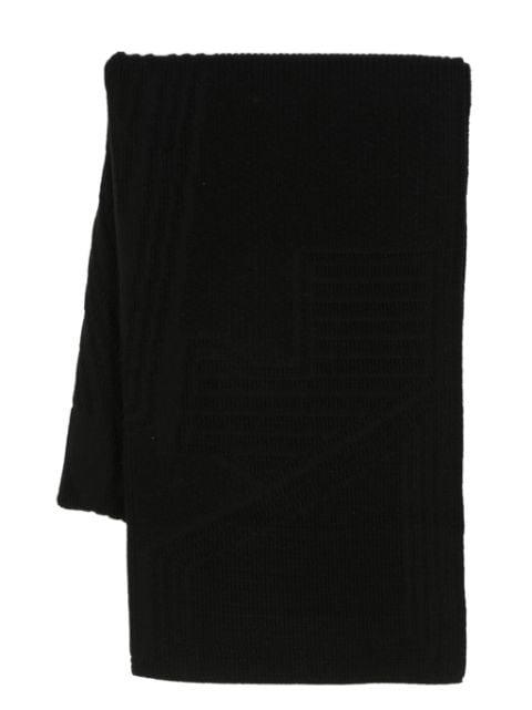 Engineered logo-debossed scarf by Y3