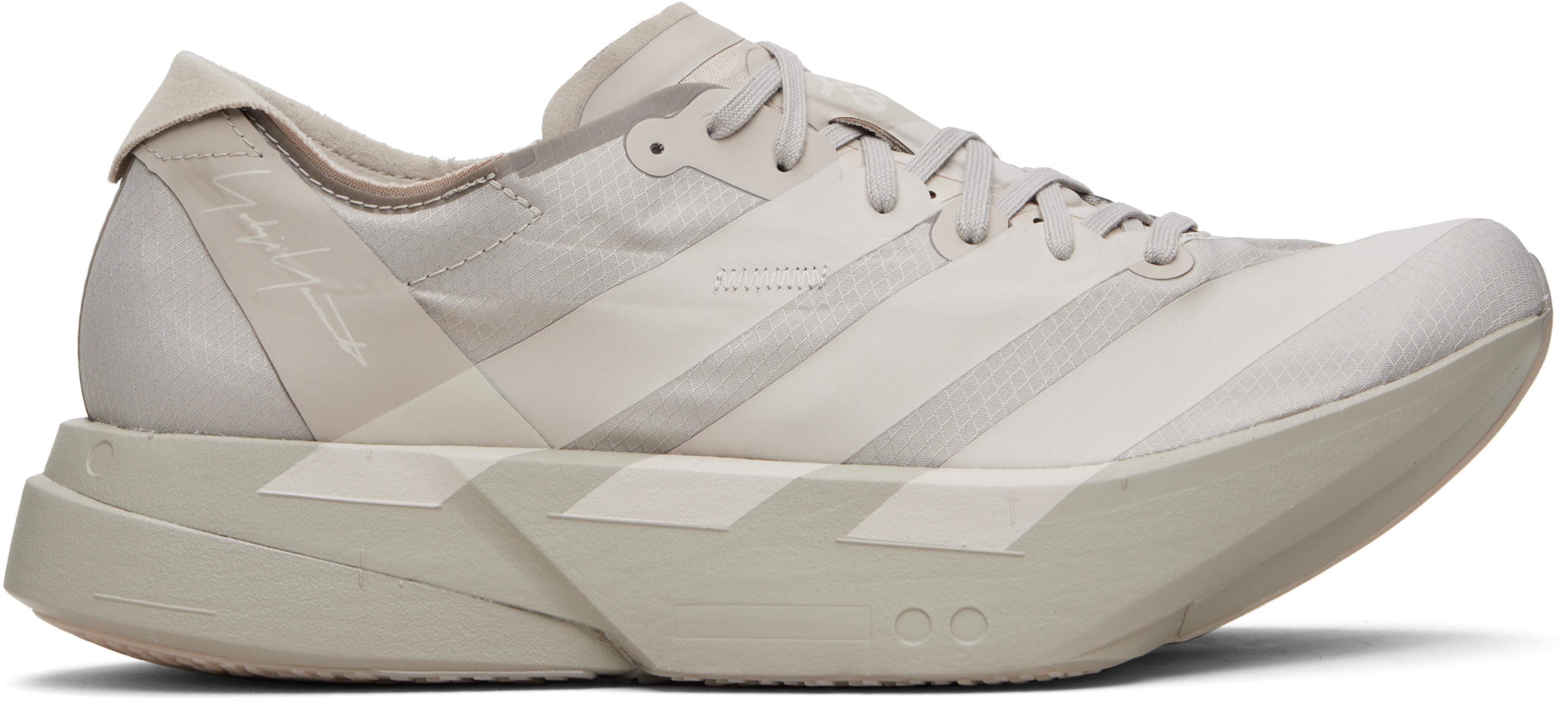 Gray Adios Pro 4 Sneakers by Y3