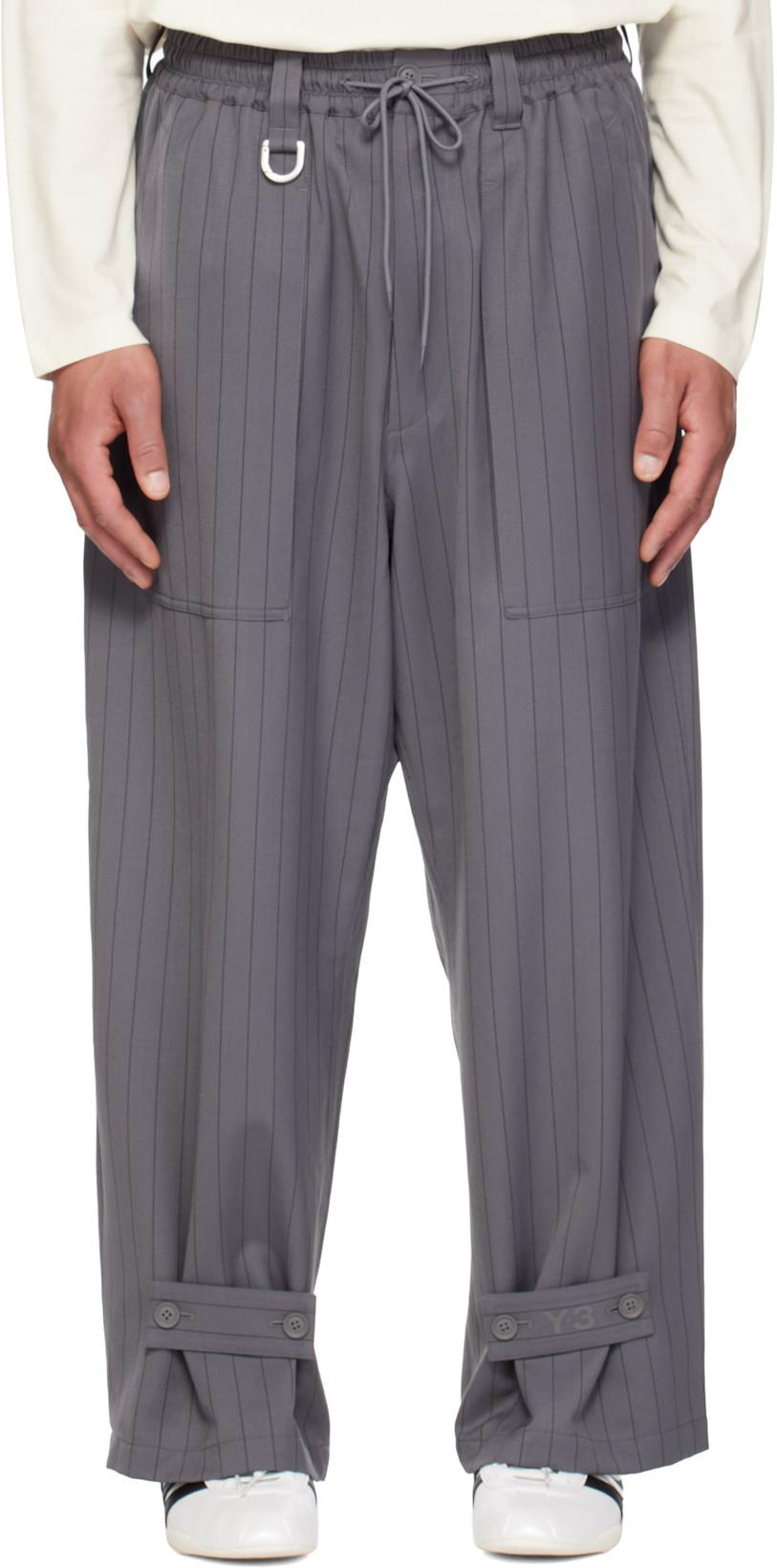 Gray Wool Trousers by Y3