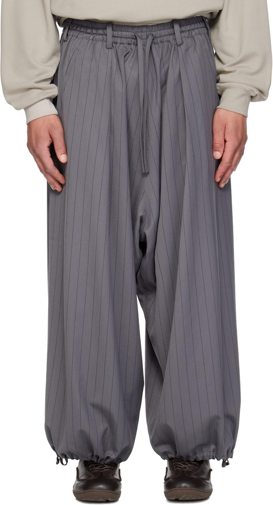 Gray Wool Trousers by Y3
