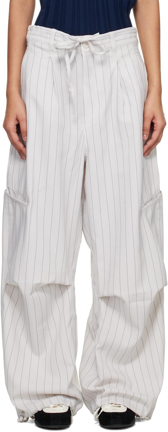 Off-White Pinstripe UT Straight Leg Lounge Pants by Y3