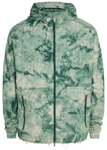 Printed hoodied nylon running jacket by Y3