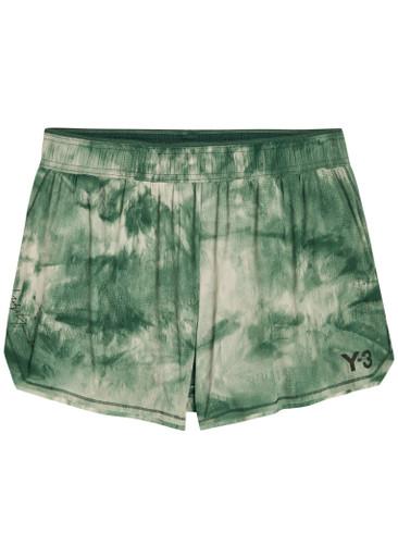 Printed stretch-polyamide running shorts by Y3