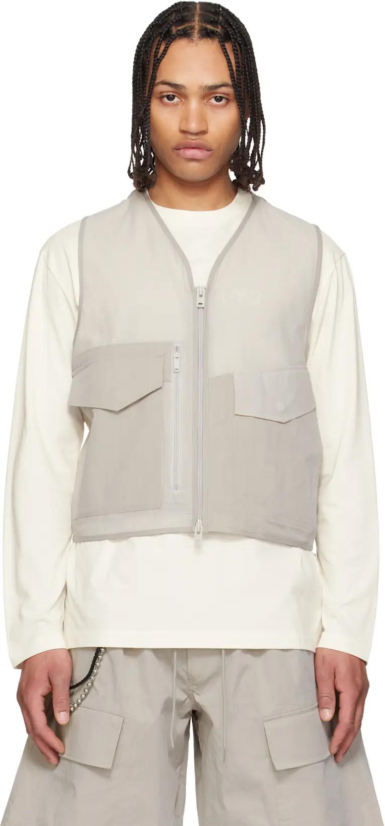 Taupe Tactical Utility Vest by Y3
