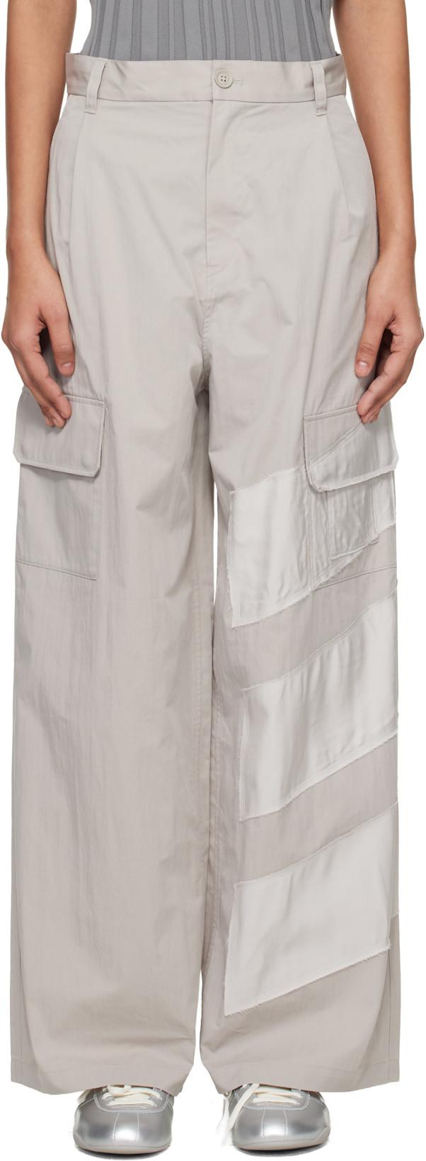 Taupe Wide Cargo Pants by Y3