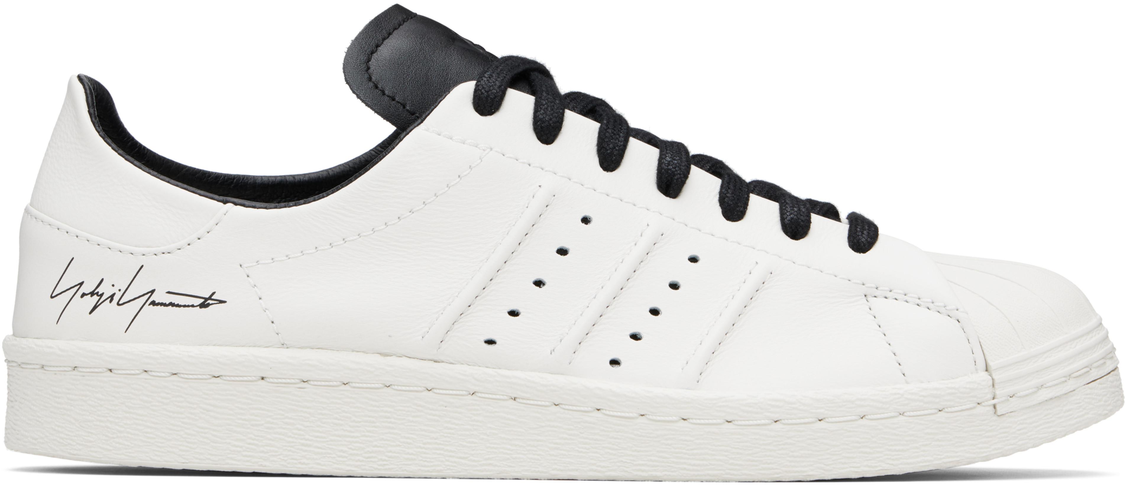 White Superstar Sneakers by Y3