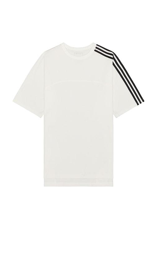 Y-3 3 Stripe Tee in White in White by Y3