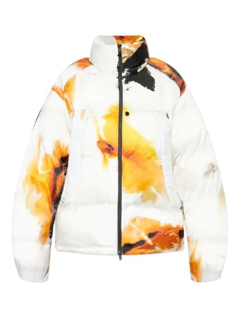 abstract-print puffer jacket by Y3