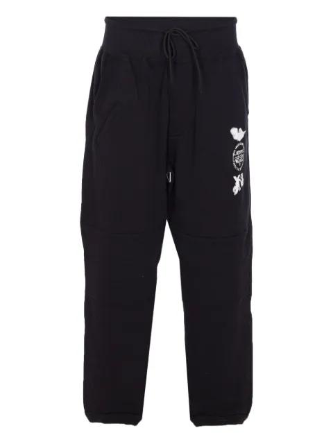 graphic-logo cuffed trousers by Y3