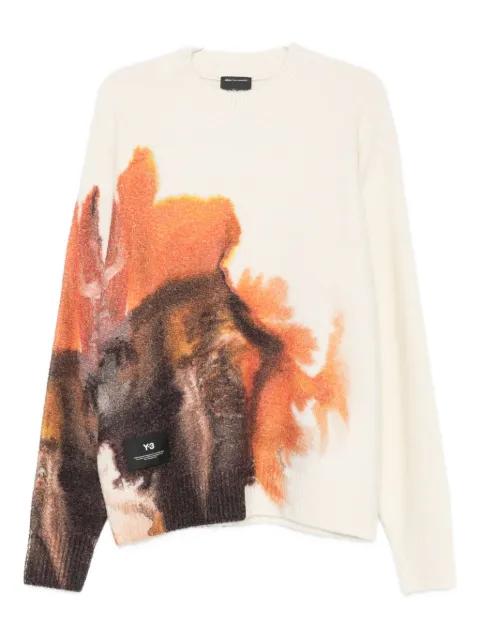 graphic-print crew-neck sweater by Y3